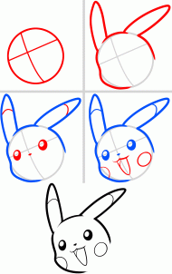 kak risovat Pikachu Easy0248